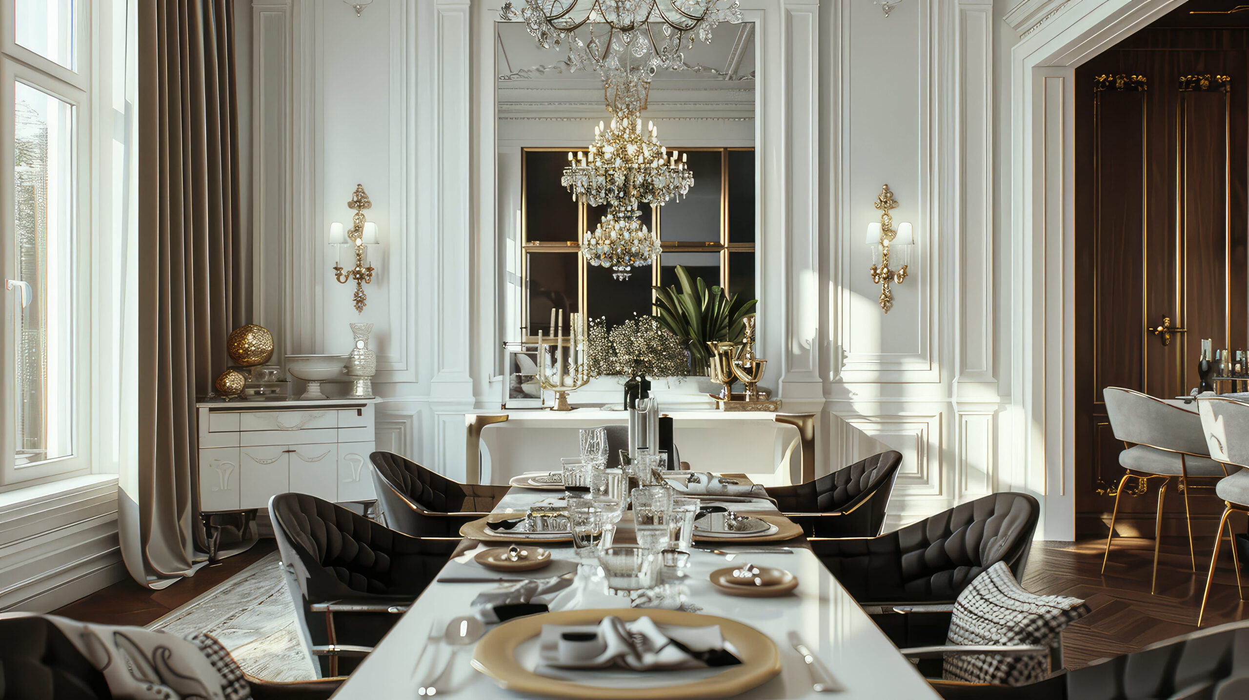 Elegant San Diego dining room set for home showings by an experienced real estate agent in San Diego.